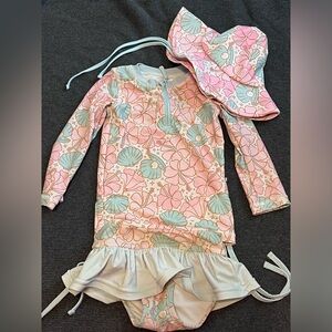 Caden Lane 2 piece swimsuit with hat!